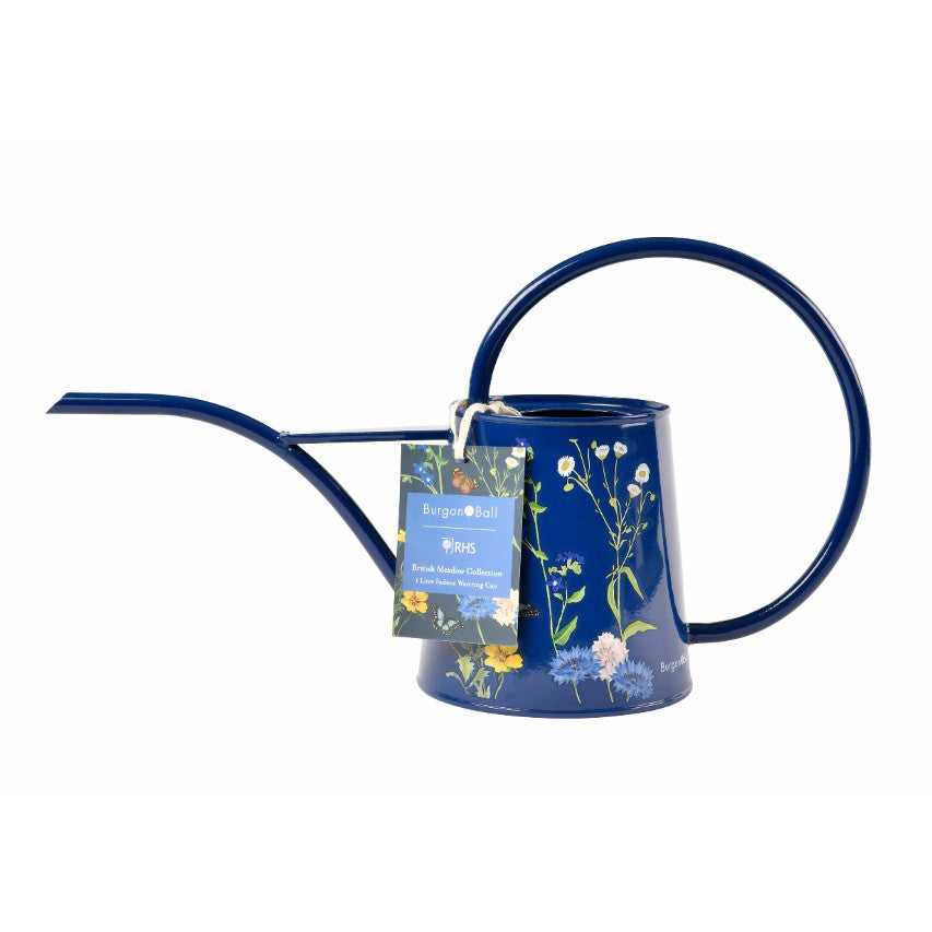 Burgon and Ball British meadow indoor watering can with label