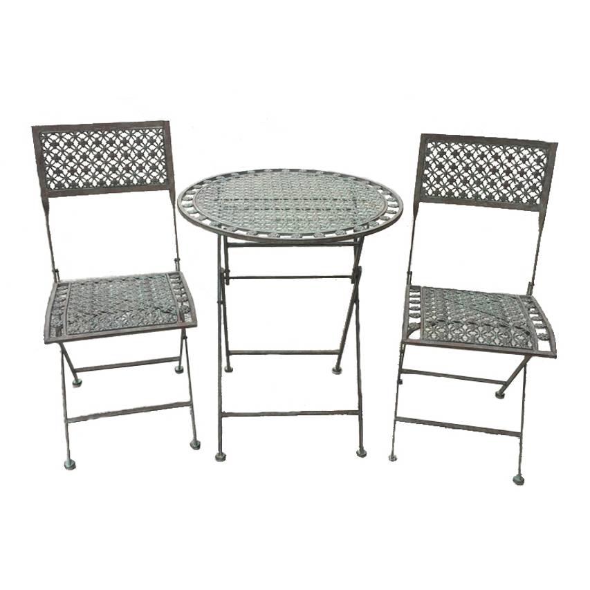 Marlborough 3 piece bistro set in antique blue rust