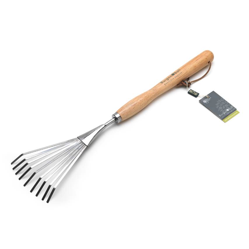 Mid handled shrub rake