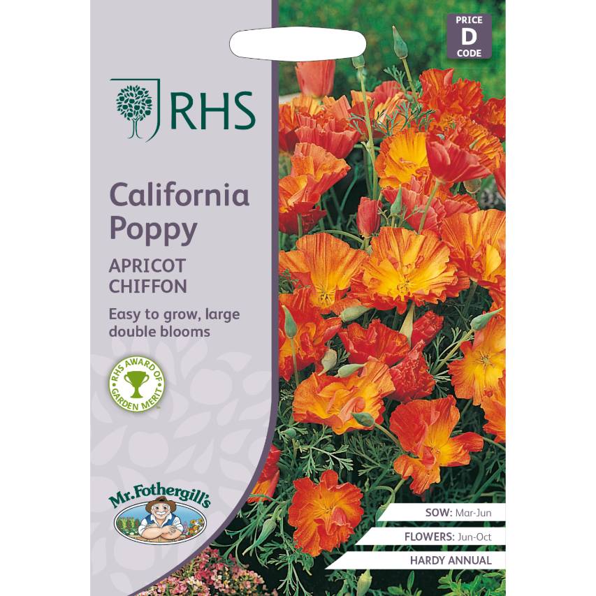 RHS California poppy Apricot Chiffon