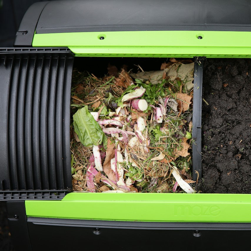 Maze 245 litre compost tumbler contents